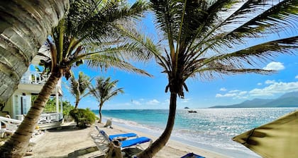 Two for One! Charming Cottage on hillside with private lounge on Turtle Beach!
