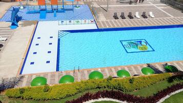 2 outdoor pools, open 9:00 AM to 9:30 PM, free cabanas, pool umbrellas