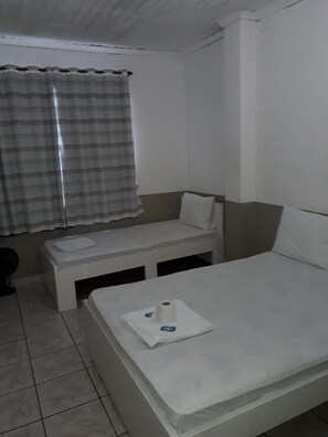 Desk, blackout curtains, free WiFi, bed sheets