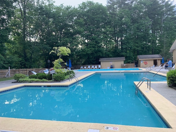 Indoor pool, outdoor pool