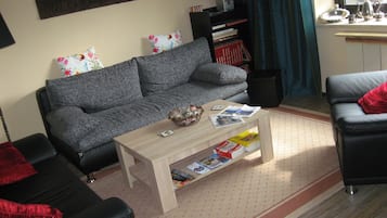 TV, DVD player, stereo