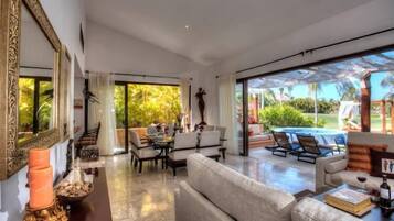 Classic Villa, 4 Bedrooms | Living area | Flat-screen TV