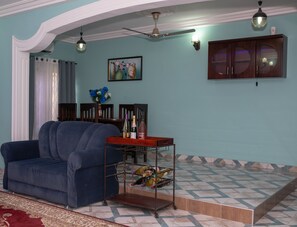 TV, DVD player, stereo