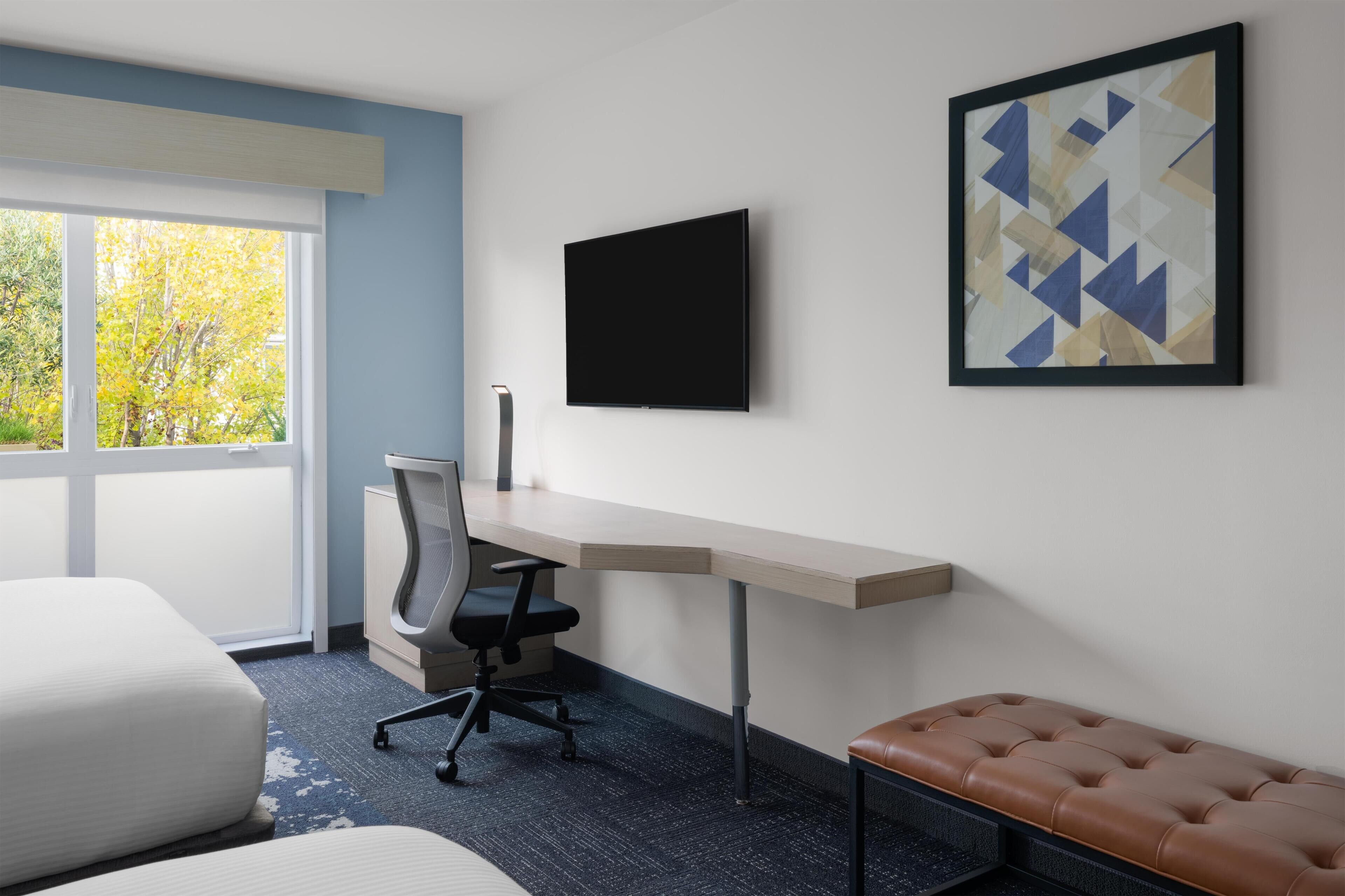 Standard Room, 2 Queen Beds, Accessible, Refrigerator | In-room safe, laptop workspace, iron/ironing board, bed sheets