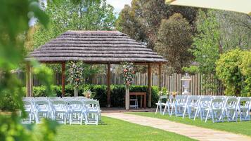 Outdoor wedding area