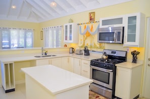 Luxury Villa | Private kitchen | Fridge, microwave, stovetop, electric kettle - Ocean View Villa at Coolshade Ocho Rios (St. Ann's Bay)