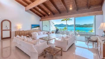 Apartment, 2 Bedrooms, 2 Bathrooms, Ocean View | Living area | Flat-screen TV