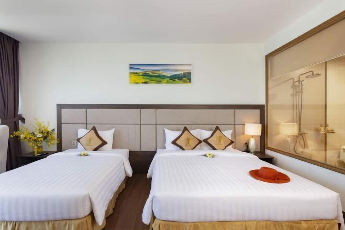 1 slaapkamer, luxe beddengoed, pillowtop-bedden, een minibar