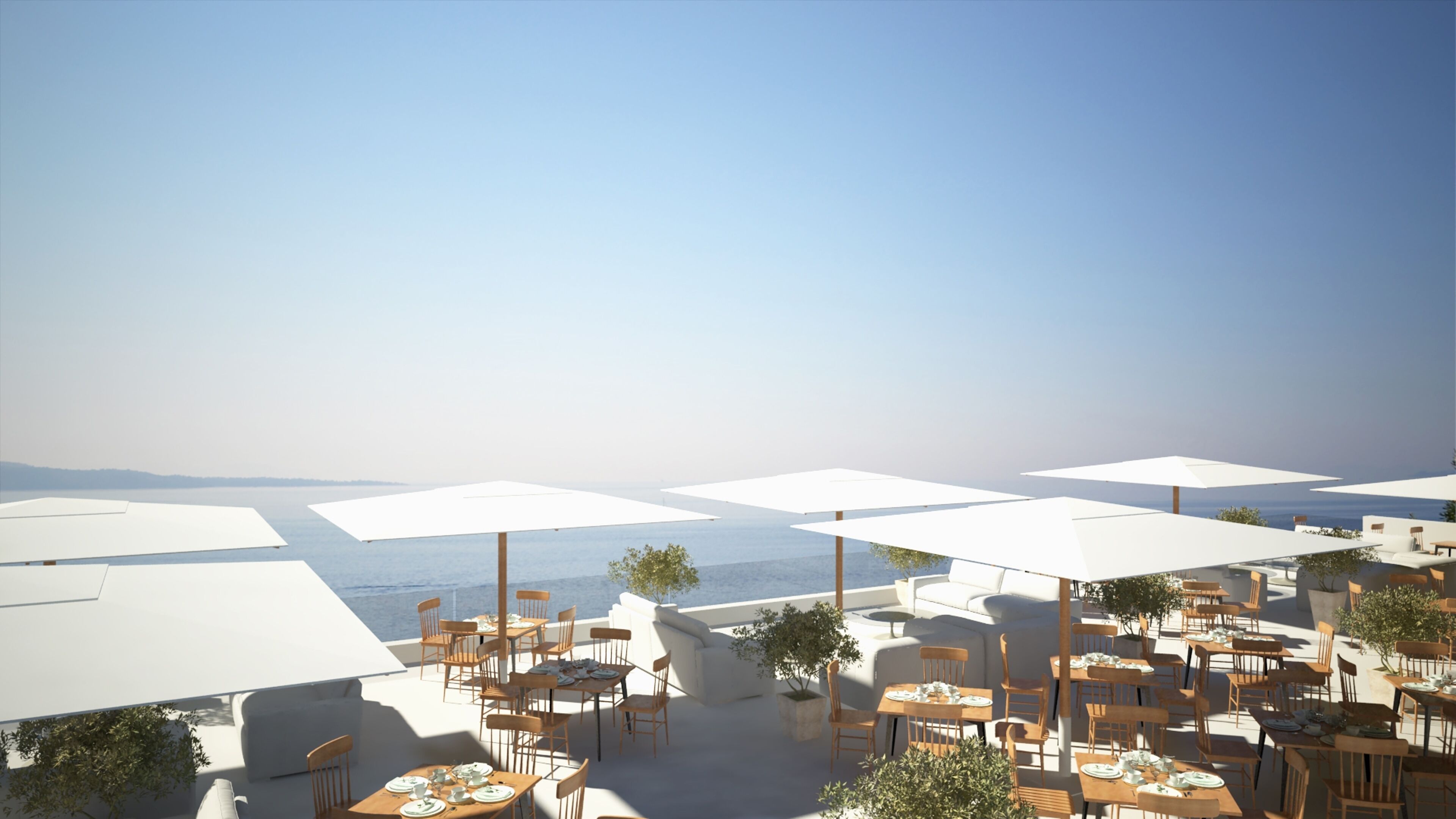 Lunch, dinner, brunch served; Greek cuisine, sea views 