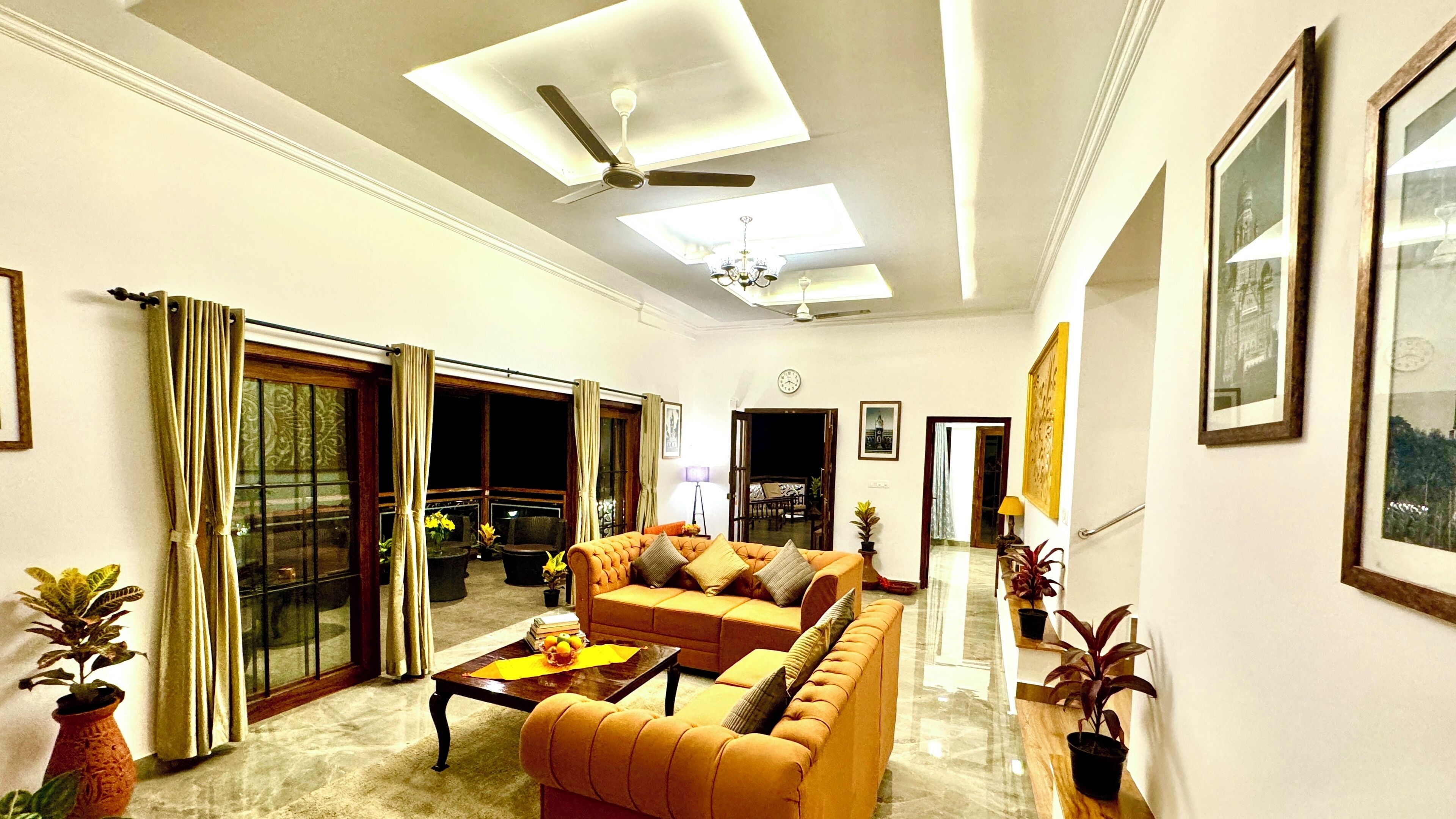 Luxury Villa | Living area | 60-inch LCD TV with satellite channels, TV