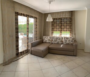 Villa | Living area | Flat-screen TV - House Private Pool Marina of Dalyan (9) (Cesme)