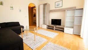 Leilighet (Landhaus Piberger) | Oppholdsområde | Flatskjerm-TV