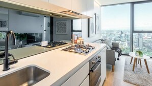 Fridge, microwave, oven, dishwasher - 081 Skycastle Level 55 Stunning View (Melbourne)