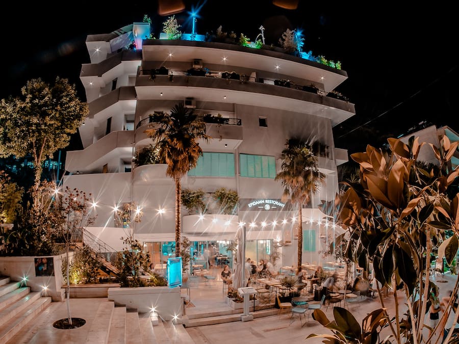 Front of property – evening/night