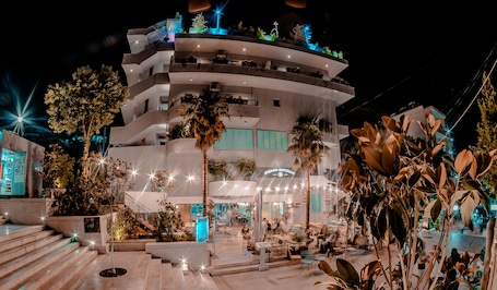Front of property - evening/night. Illyrian Boutique Hotel