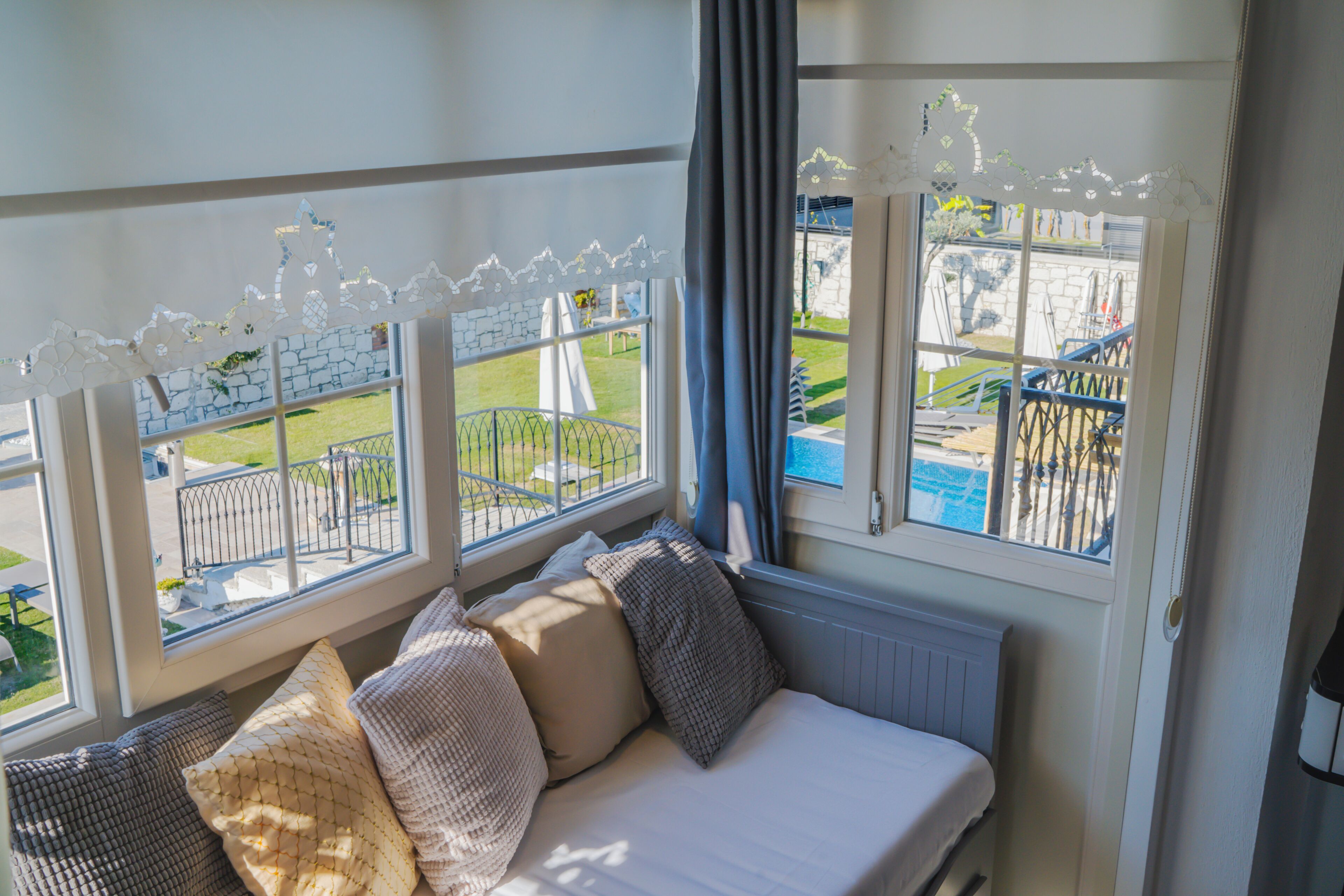 Premium bedding, blackout drapes, soundproofing, free WiFi