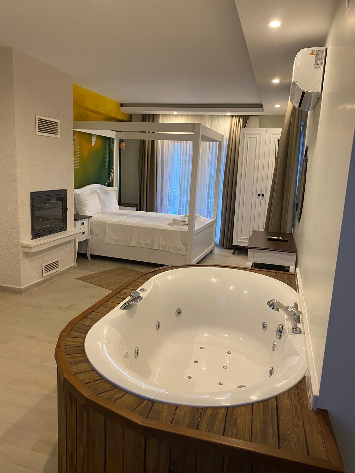 Premium bedding, blackout drapes, soundproofing, free WiFi