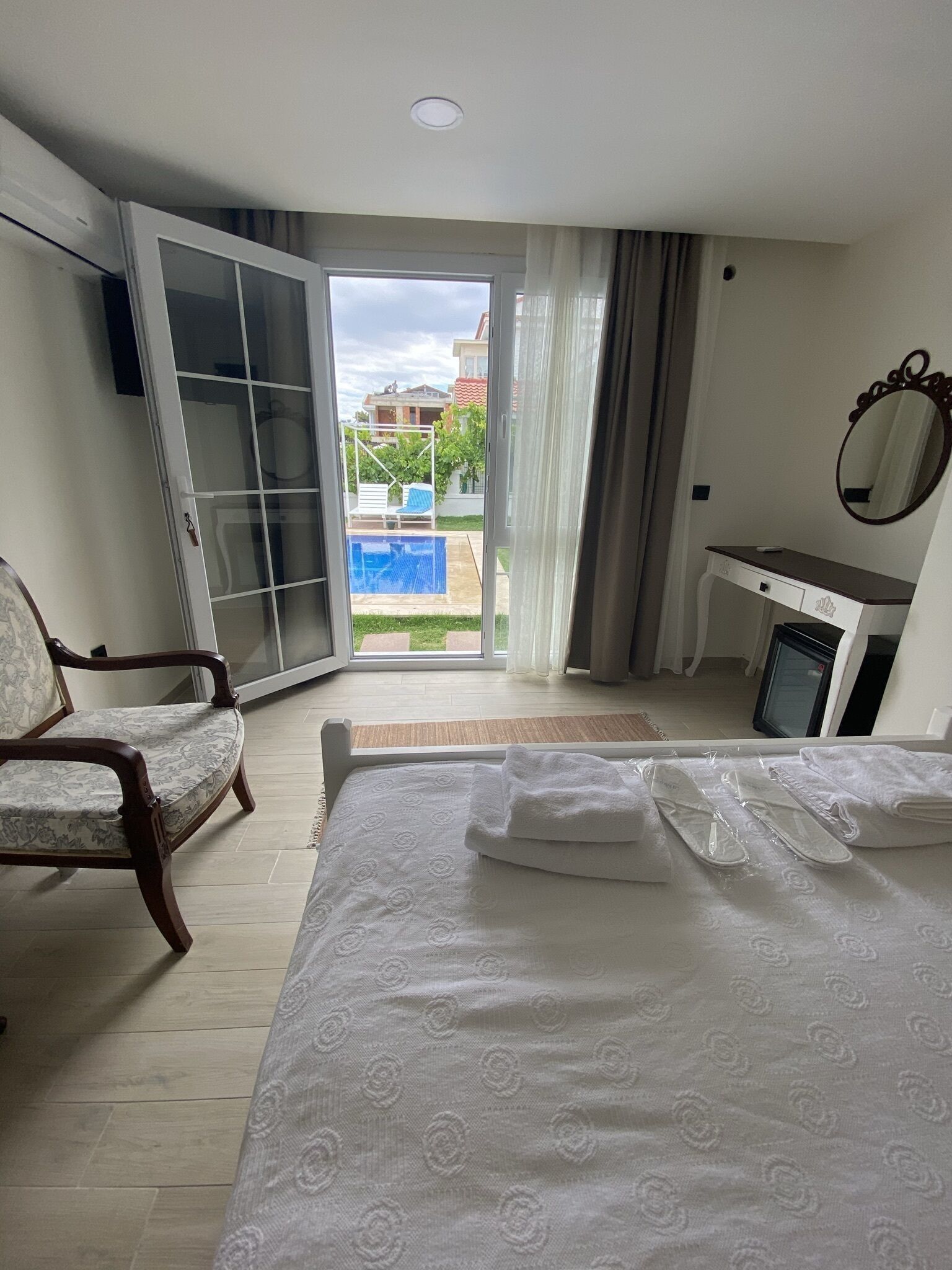 Premium bedding, blackout drapes, soundproofing, free WiFi