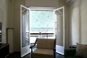 City Apartment, 1 Queen Bed with Sofa bed, Balcony, City View | Living area | Flat-screen TV - Best House Larisis Metro Athens (Athens)