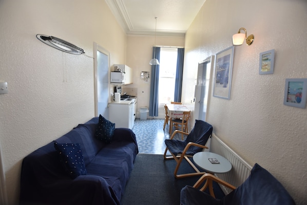 Appartement, 1 slaapkamer, privébadkamer (One) | Een strijkplank/strijkijzer, beddengoed