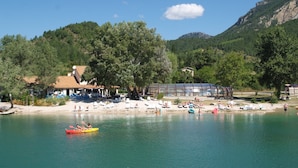 Privatstrand, Kajakfahren, Angeln