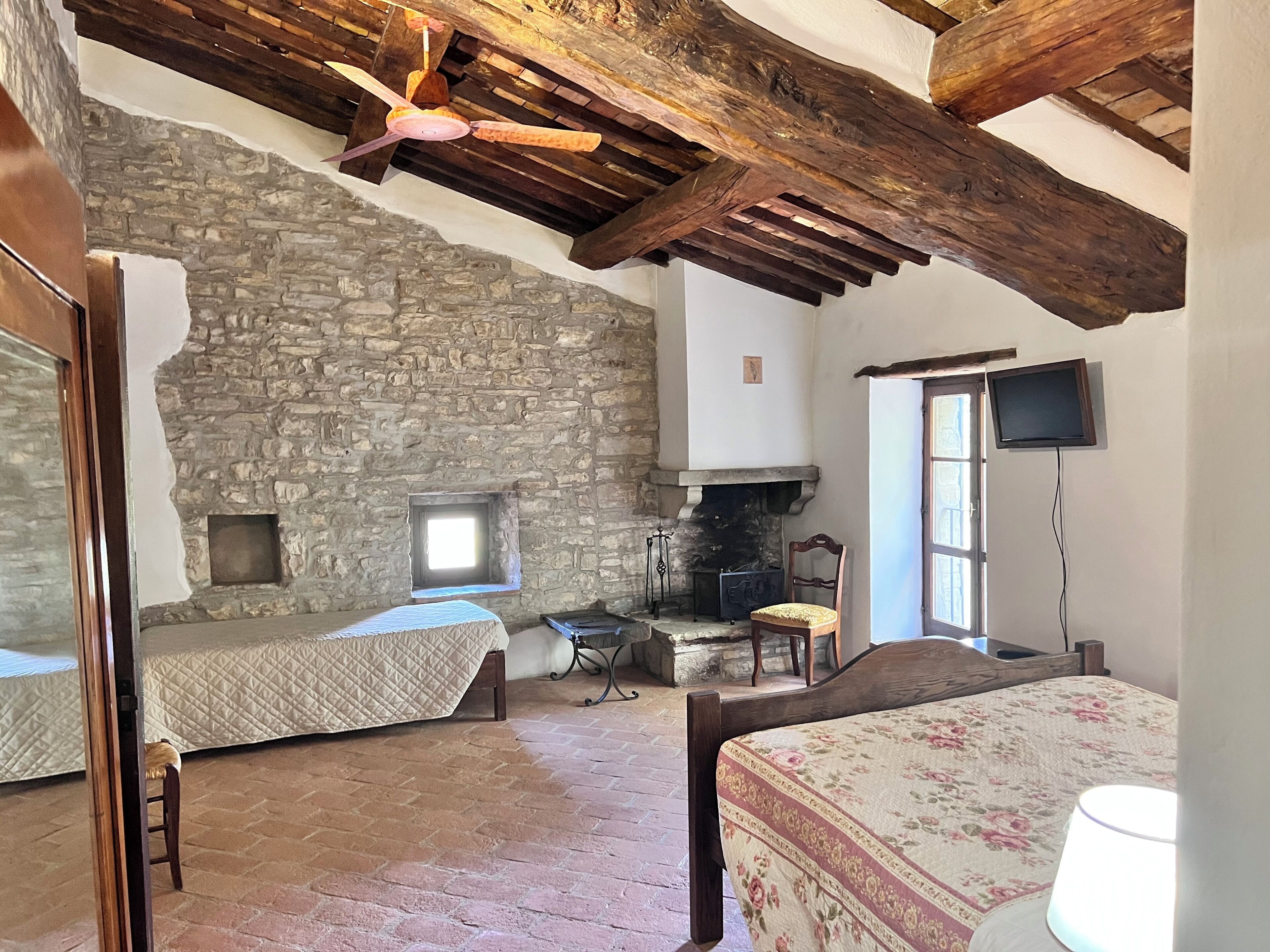 Romantic Double Room | Individually furnished, desk, laptop workspace, free wired internet