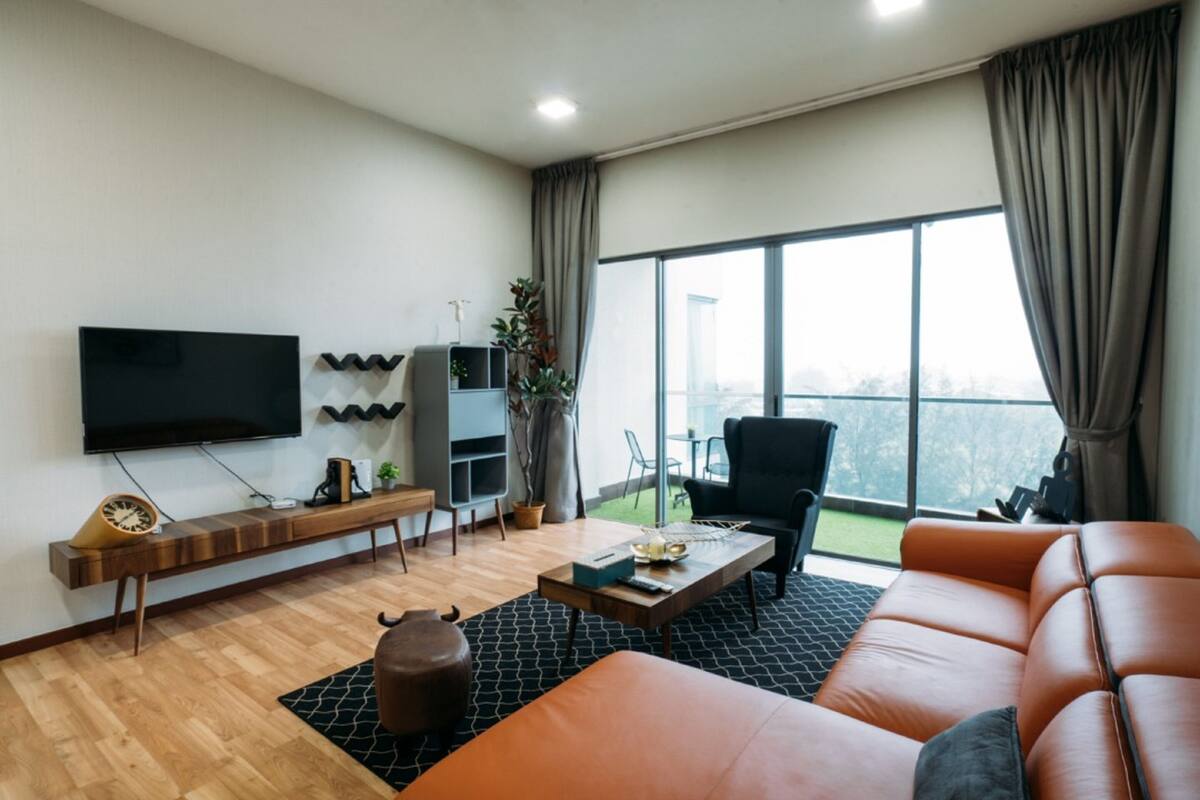 Superior-Apartment, 4 Schlafzimmer, Meerblick | Wohnbereich