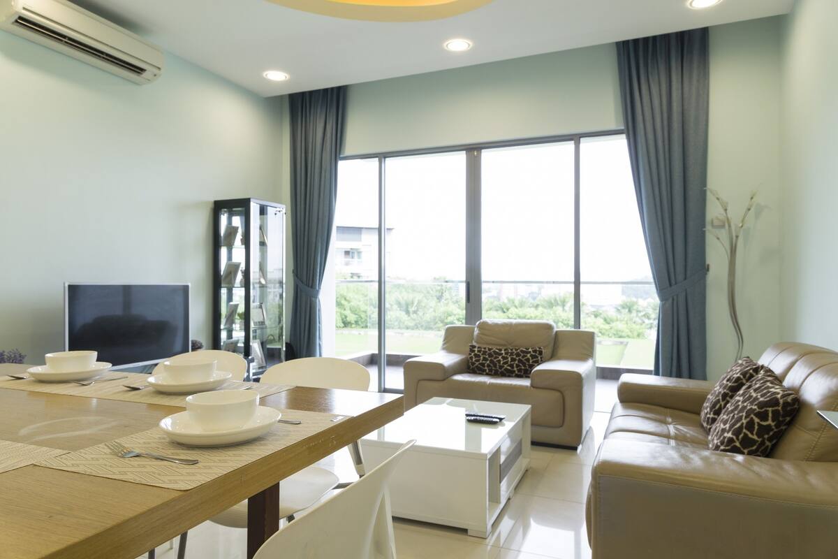 Apartment, 4 Schlafzimmer, Gartenblick | Wohnzimmer