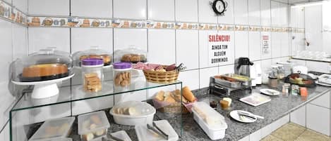 Free daily self-service breakfast