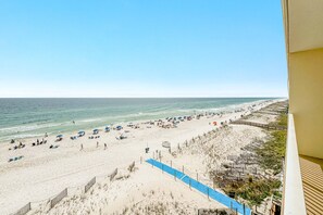 On the beach, windsurfing, kayaking, motor boating