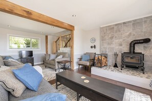 Fernseher, Kamin