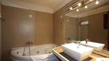 Suite, Mountain View | Bathroom | Hair dryer, bathrobes, towels