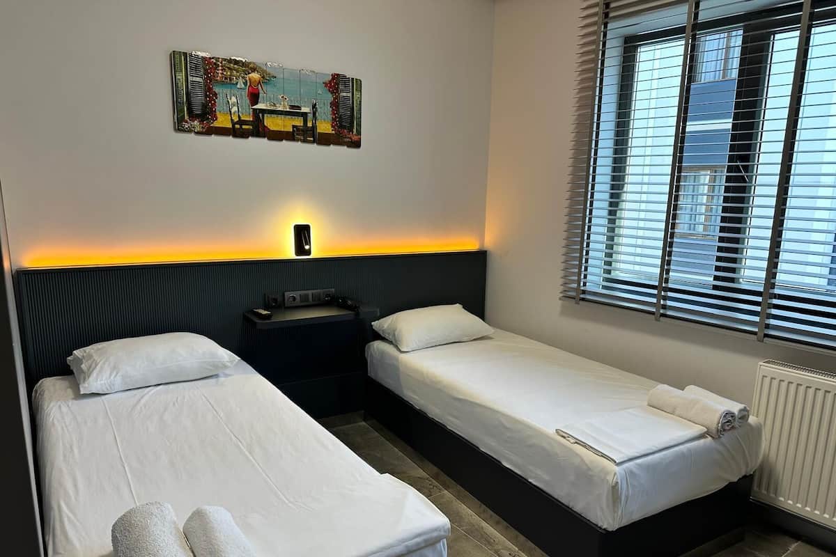 Habitación básica con 1 cama matrimonial o 2 individuales, vista a la ciudad | Ropa de cama de alta calidad, minibar, escritorio y wifi gratis