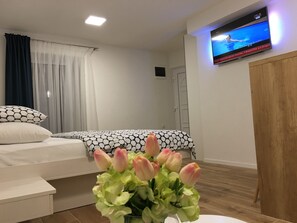 1 Schlafzimmer, schallisolierte Zimmer, Bügeleisen/Bügelbrett