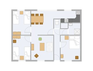 Floor plan - Amsterdam Farm Lodge: Family apartment (Amsterdam)