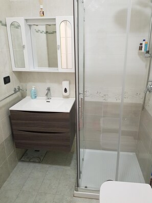 Regadera, secadora de cabello, bidet, toallas 