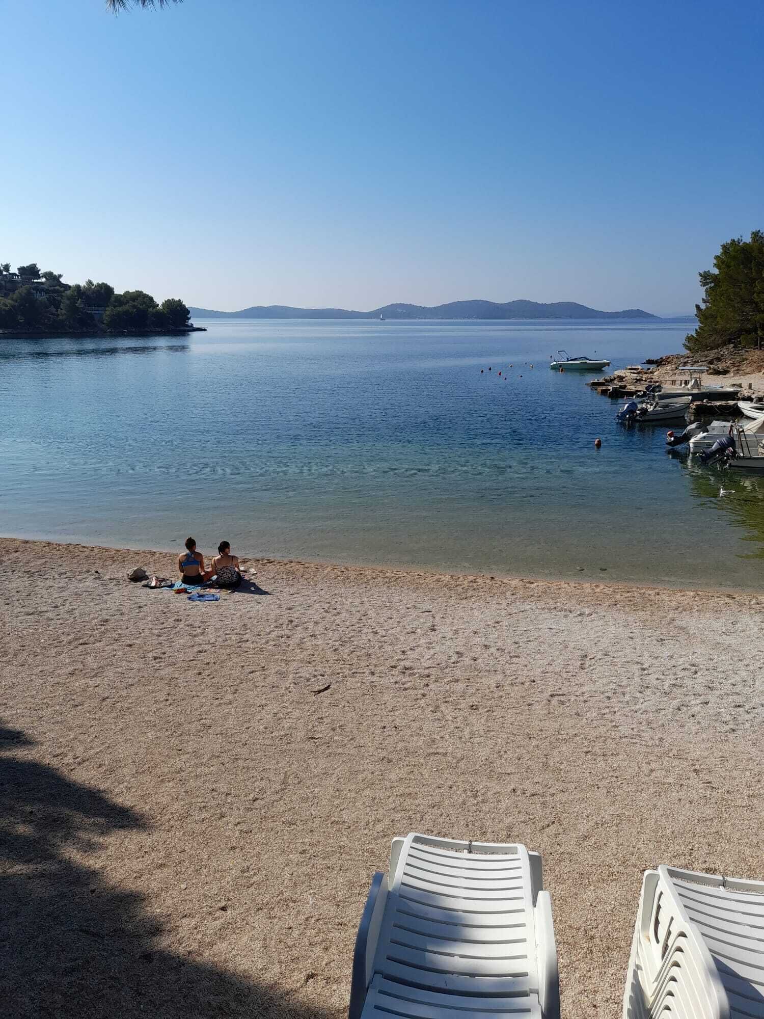 Beach nearby, sun loungers