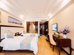 Premium bedding, down duvets, pillow-top beds, blackout curtains