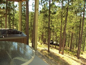 Outdoor spa tub - Cabin on the Ridge-Game Room, Fireplace, Hot Tub (Lead)