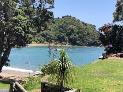 Private  beach log cabin with boat ramp on 60 acre coastal property