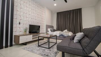 Exclusive-Apartment, 2 Schlafzimmer (2) | Wohnzimmer | Flachbildfernseher, Netflix