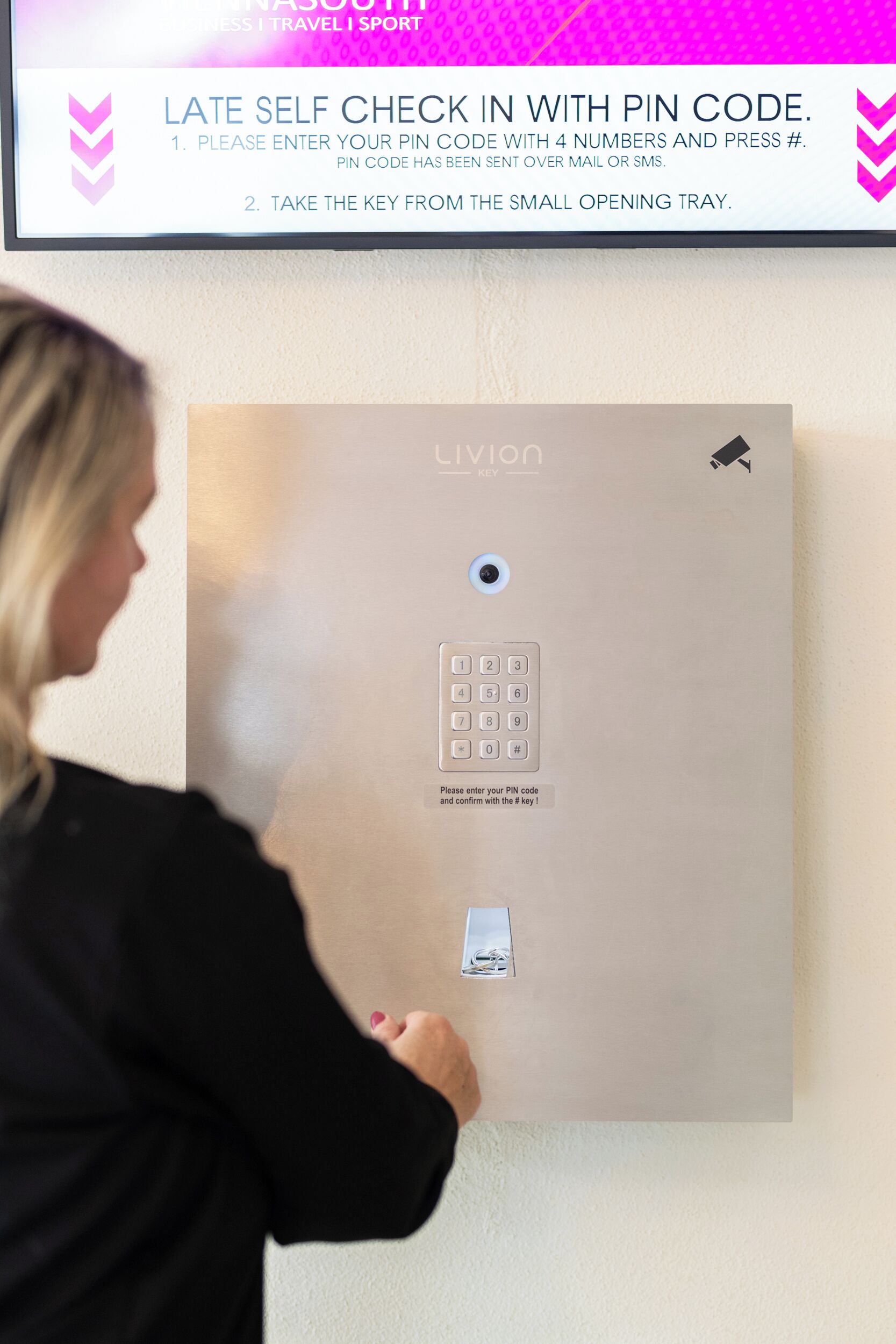 check-in/check-out kiosk