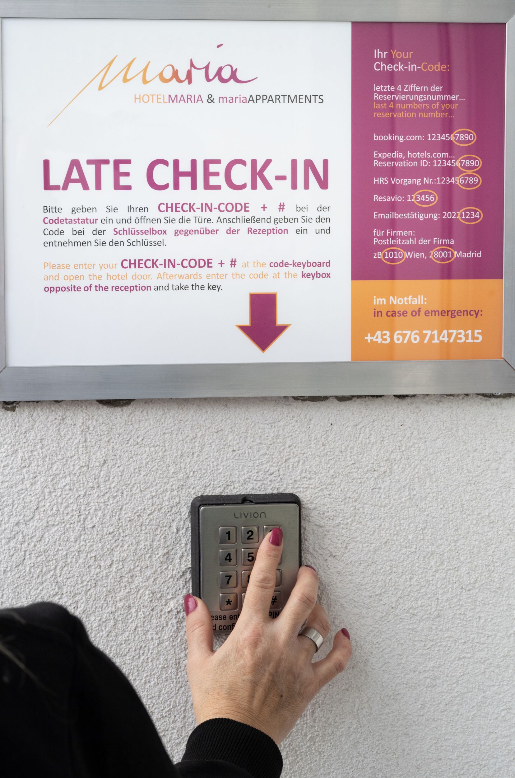check-in/check-out kiosk