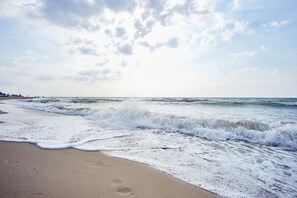Vlak bij het strand