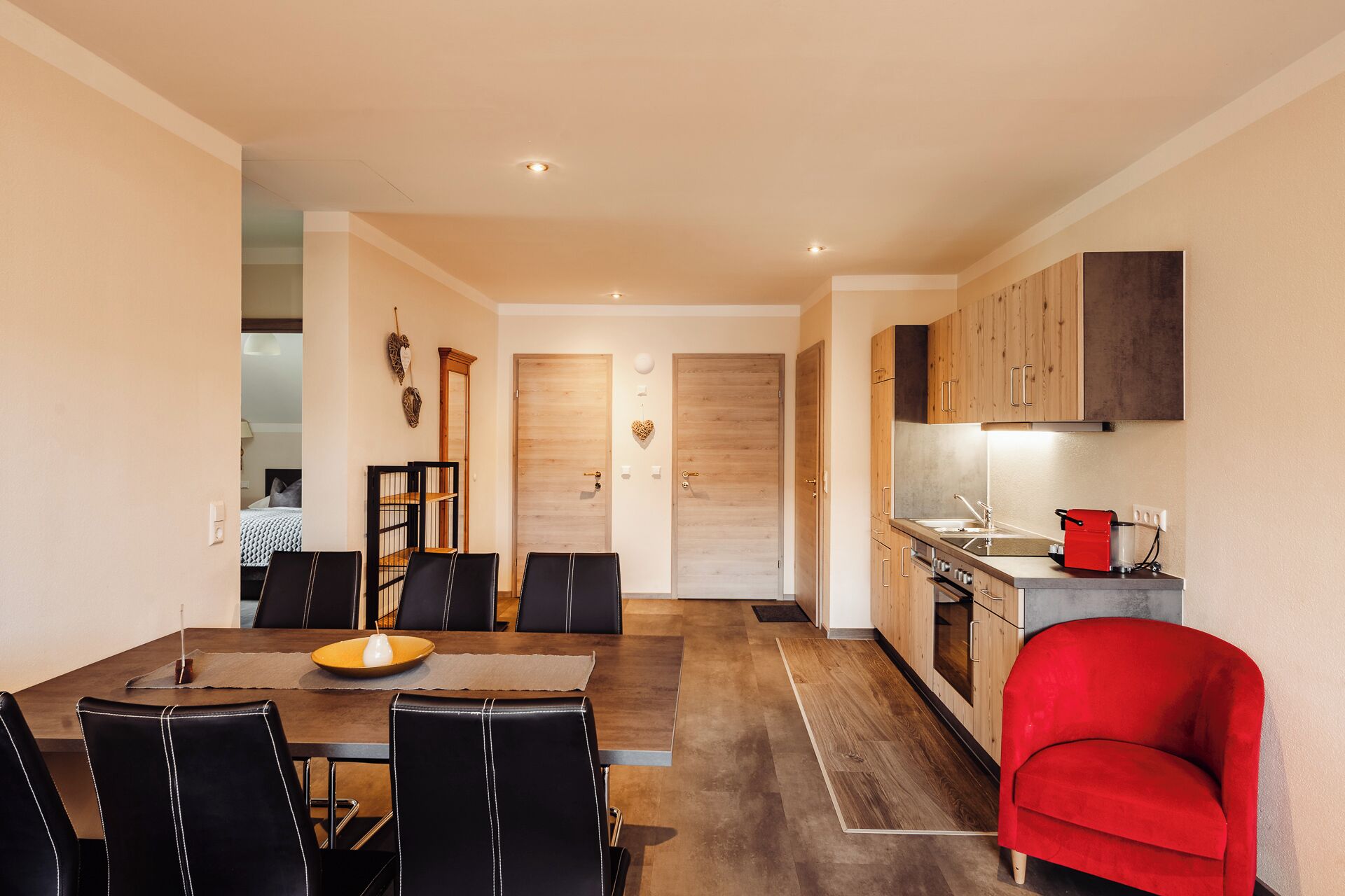 Apartment, 2 Bedrooms | Living area | Flat-screen TV, heated floors