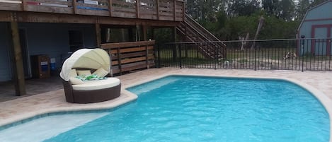 A heated pool