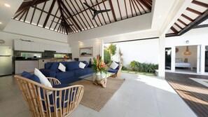 Villa exclusive, 3 chambres | Aire de séjour | Téléviseur à écran plat