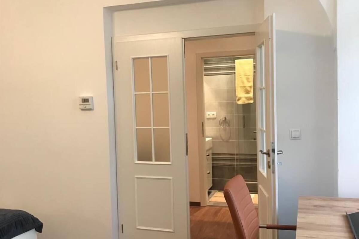 Deluxe Apartment, 1 Bedroom, Courtyard View | Desk, laptop workspace, blackout drapes, soundproofing