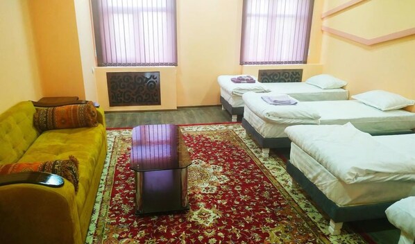 Premium bedding, down duvets, individually furnished, desk