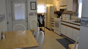 Fridge, oven, dishwasher, coffee/tea maker
